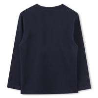 T-shirt manches longues en coton - Bleu Cargo