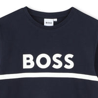 Long-sleeved cotton T-shirt - Cargo Blue