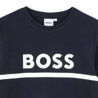 T-shirt manches longues en coton - Bleu Cargo