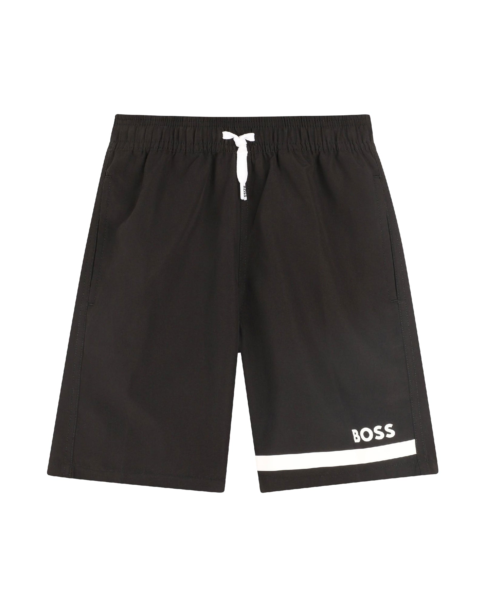 Short de bain élastiqué à la taille - Black
