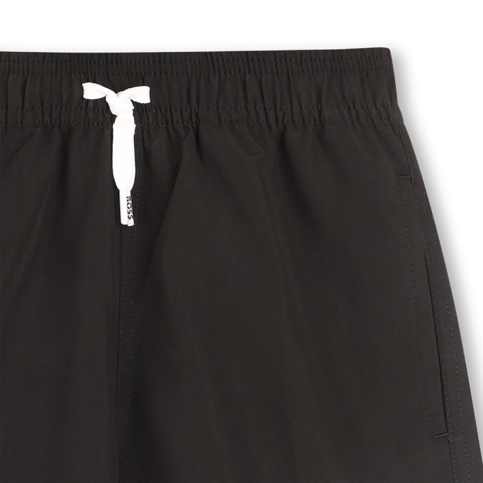 Short de bain élastiqué à la taille - Black