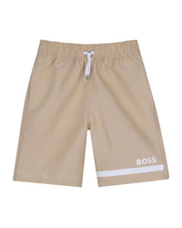 Swimming shorts with elasticated waistband - Dark Stone