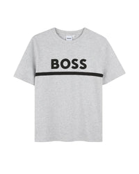 T-shirt manches courtes en coton - Gris Chiné