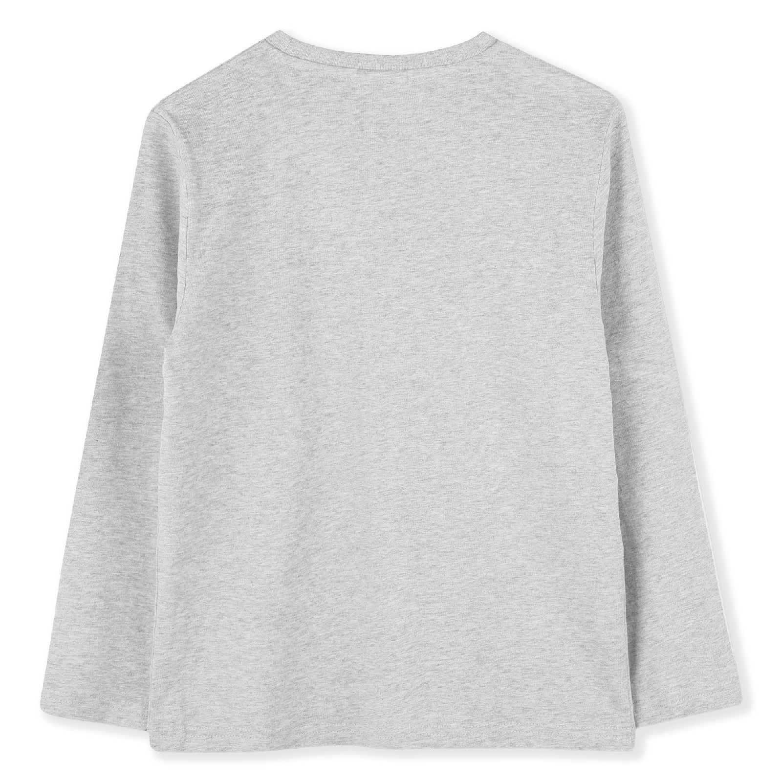 T-shirt manches longues en coton - Gris Chiné