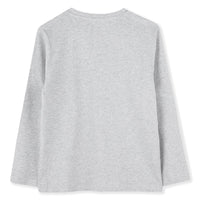 T-shirt manches longues en coton - Gris Chiné