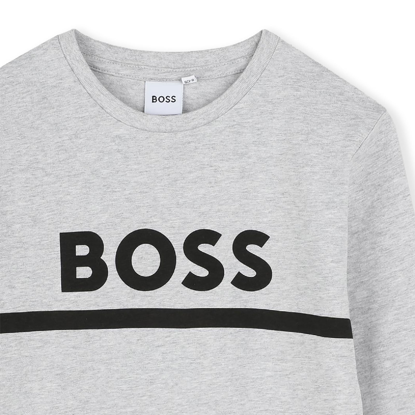 T-shirt manches longues en coton - Gris Chiné