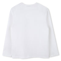 T-shirt manches longues en coton - Blanc