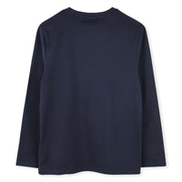 Long-sleeved cotton T-shirt - Cargo Blue