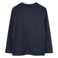 T-shirt manches longues en coton - Bleu Cargo