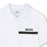 Polo manches courtes en coton - Blanc