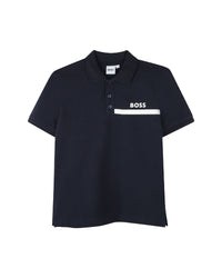 Polo manches courtes en coton - Bleu Cargo