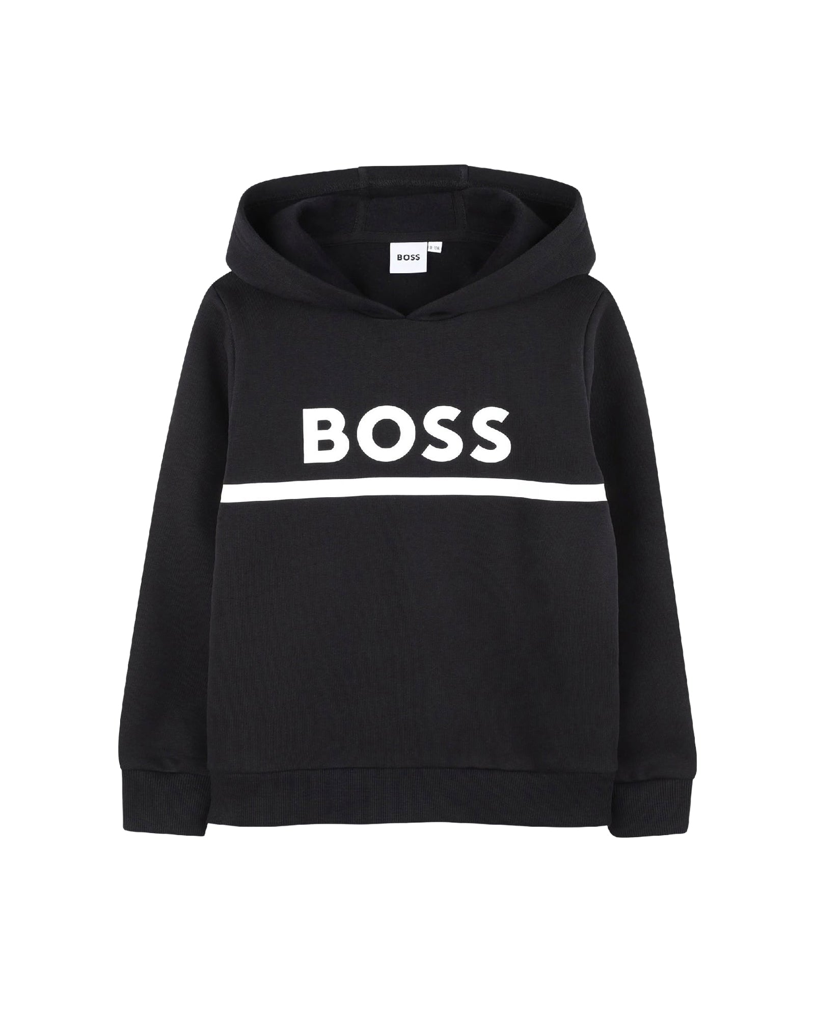 Cotton hooded jumper - Black