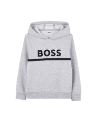 Sweat à capuche en coton - Gris Chiné