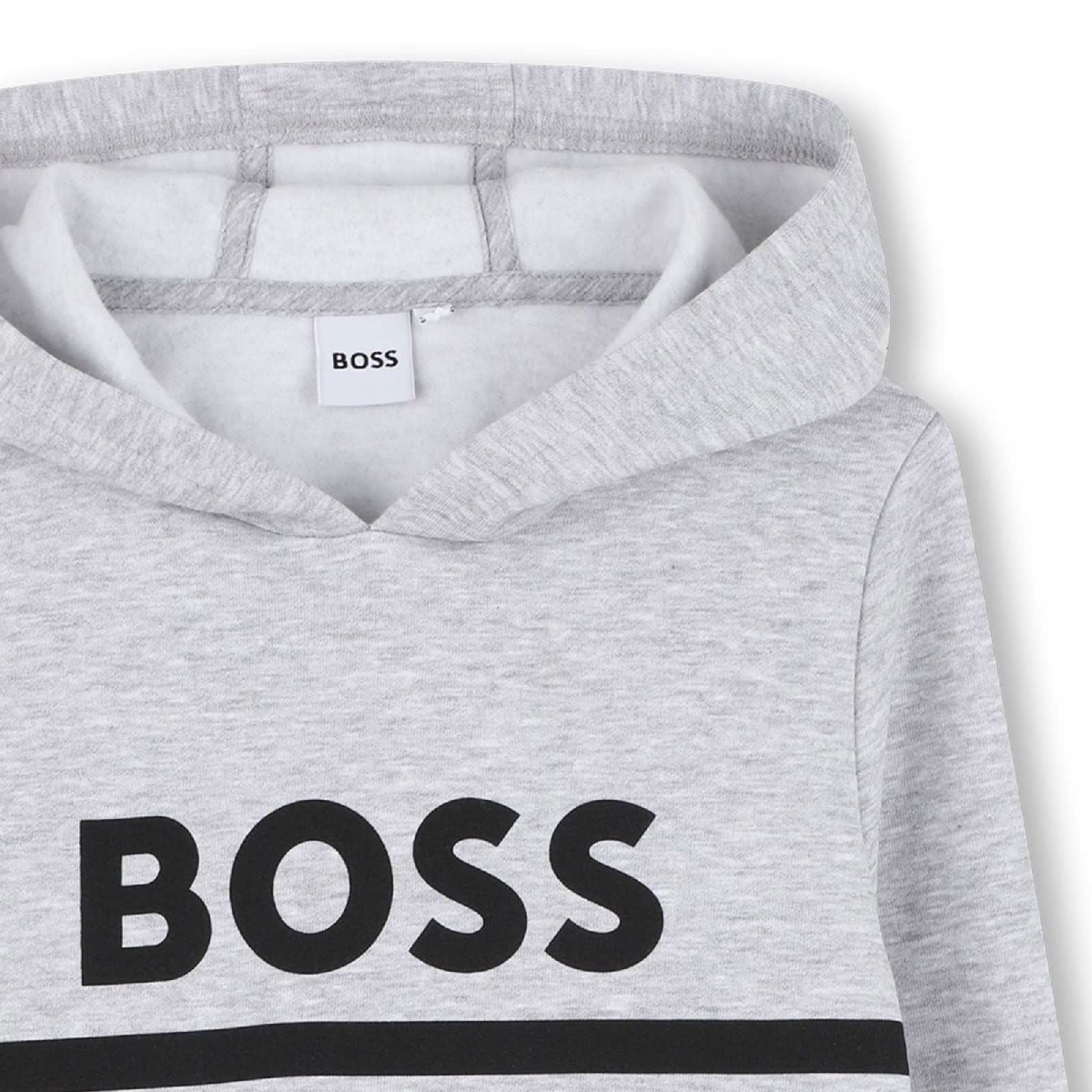 Sweat à capuche en coton - Gris Chiné