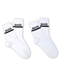 Lot de 2 paires de chaussettes en coton - Blanc