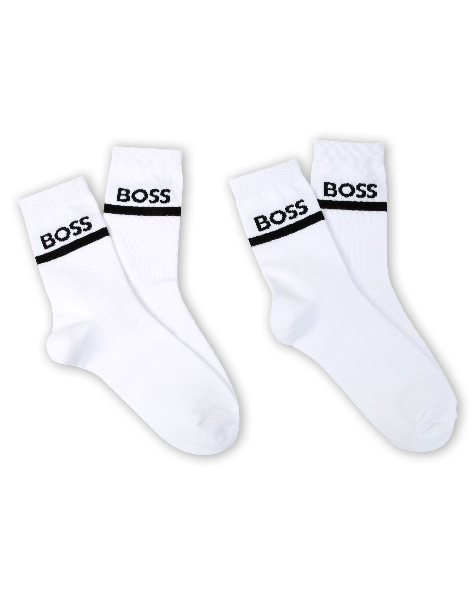 Lot de 2 paires de chaussettes en coton - Blanc