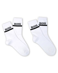 Lot de 2 paires de chaussettes en coton - Blanc