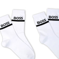 Lot de 2 paires de chaussettes en coton - Blanc