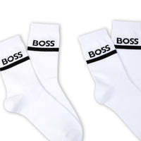 Lot de 2 paires de chaussettes en coton - Blanc
