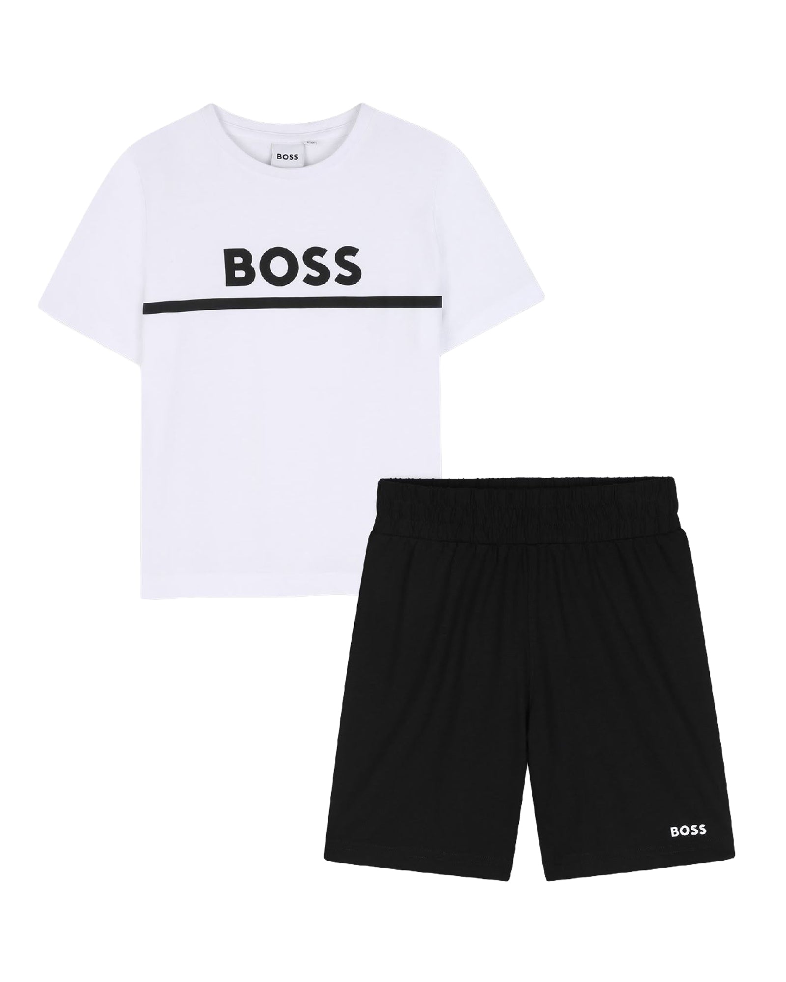 Ensemble t-shirt et short en coton - Blanc