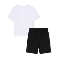 Ensemble t-shirt short en coton - Blanc