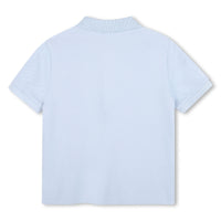 Cotton polo shirt and shorts set - Persian Blue