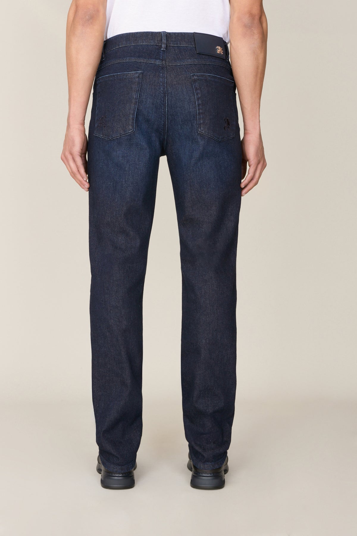 Pantalon ajusté en denim - Blue Navy