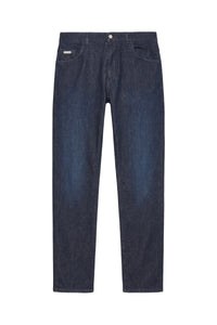 Pantalon droit en denim - Blue Navy & Black