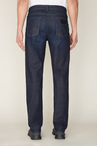 Pantalon droit en denim - Blue Navy & Black