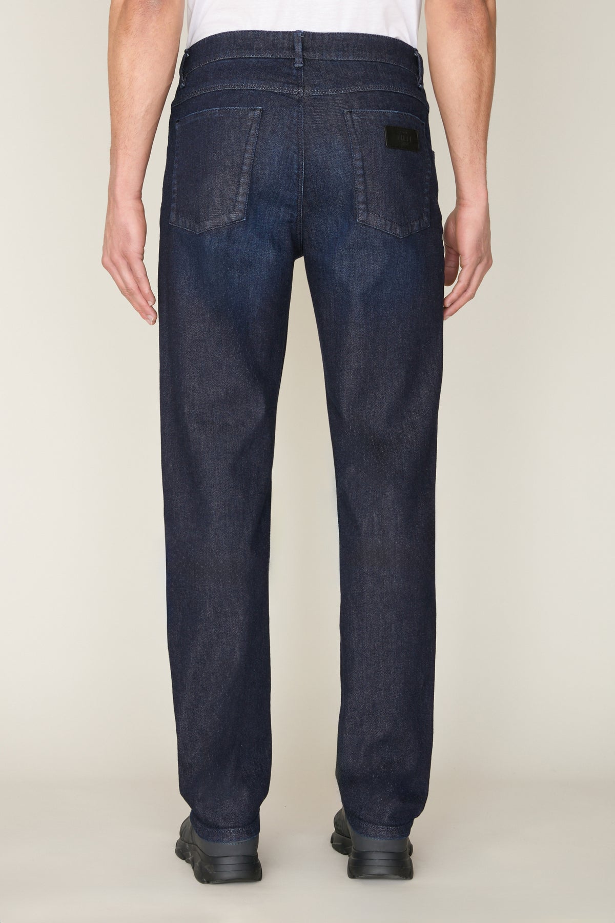 Pantalon droit en denim - Blue Navy & Black