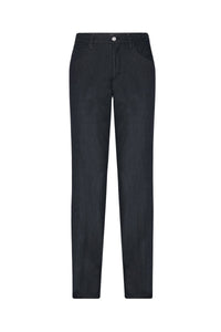 Straight-leg jeans with topstitching - Blue