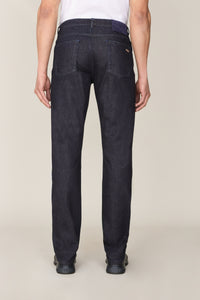 Pantalon ajusté en denim - Blue Navy