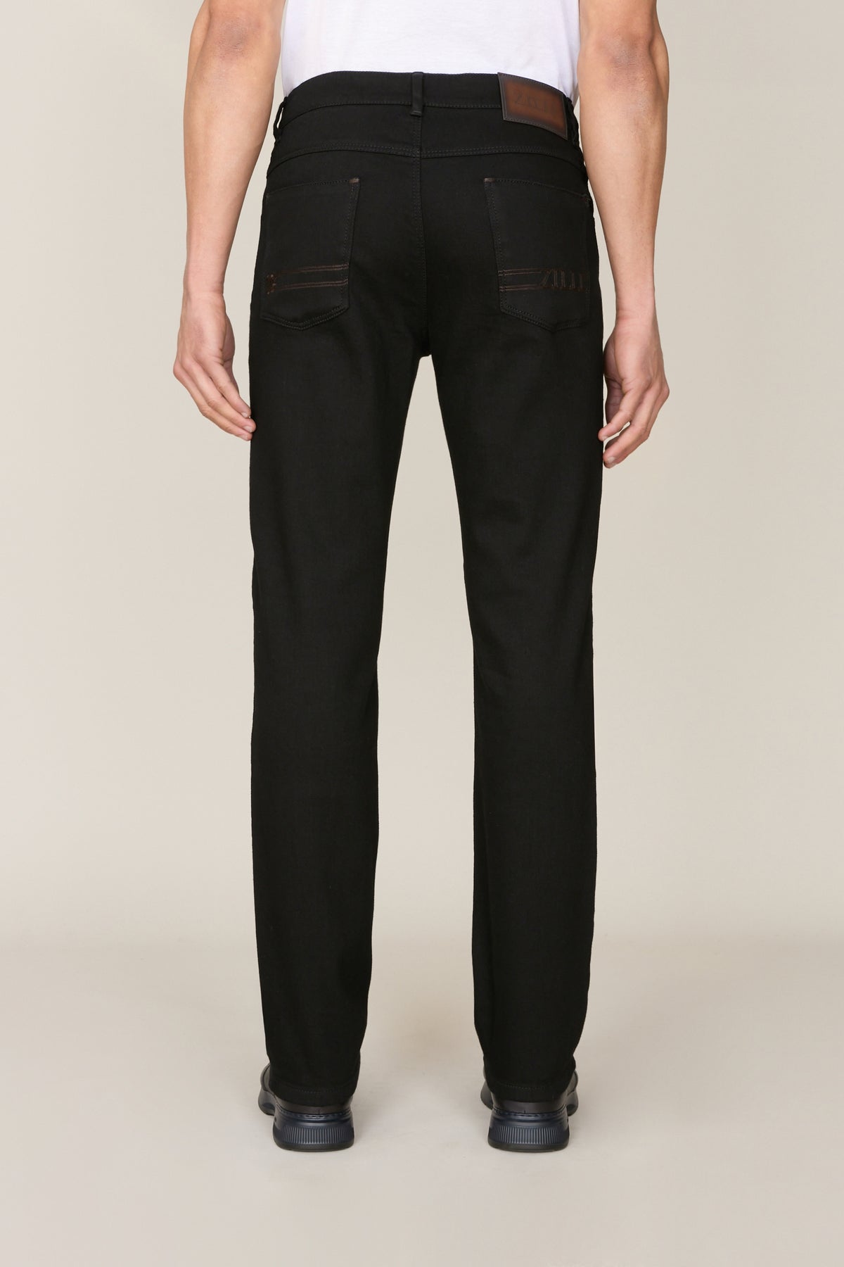 Pantalon droit en denim - Black