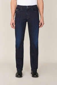 Pantalon droit en denim - Blue Navy