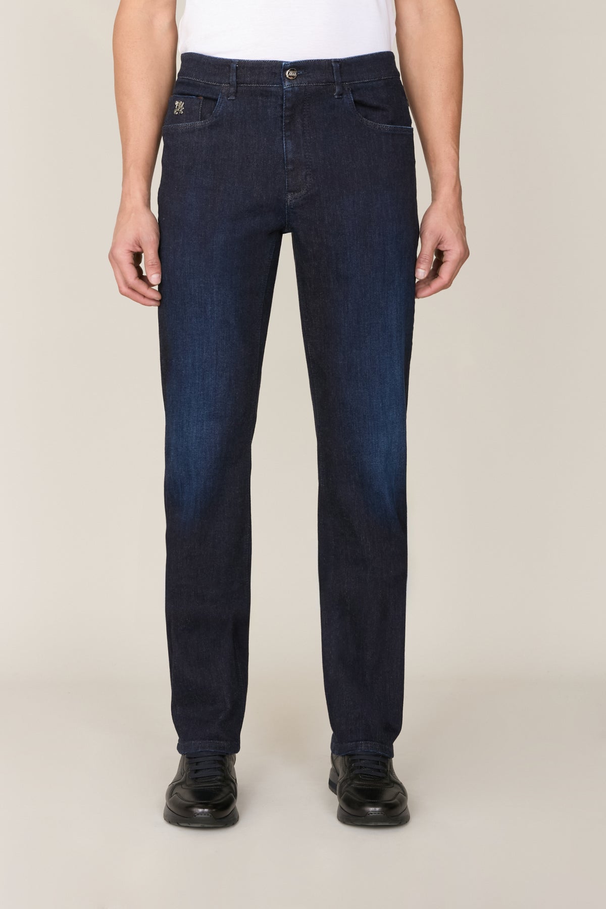 Pantalon droit en denim - Blue Navy