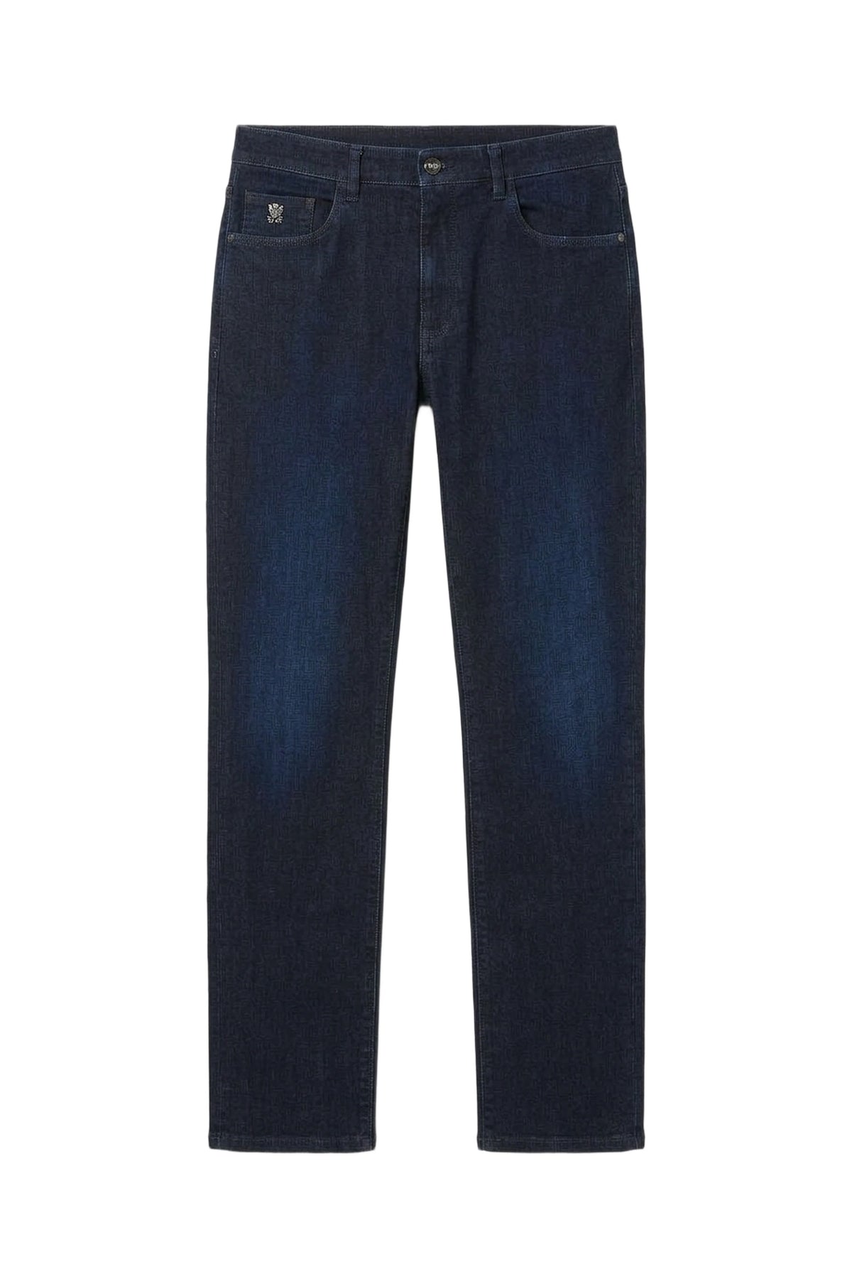 Pantalon droit en denim - Blue Navy