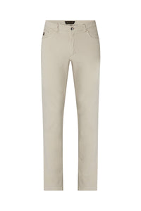 Pantalon chino à surpiqûres - Beige