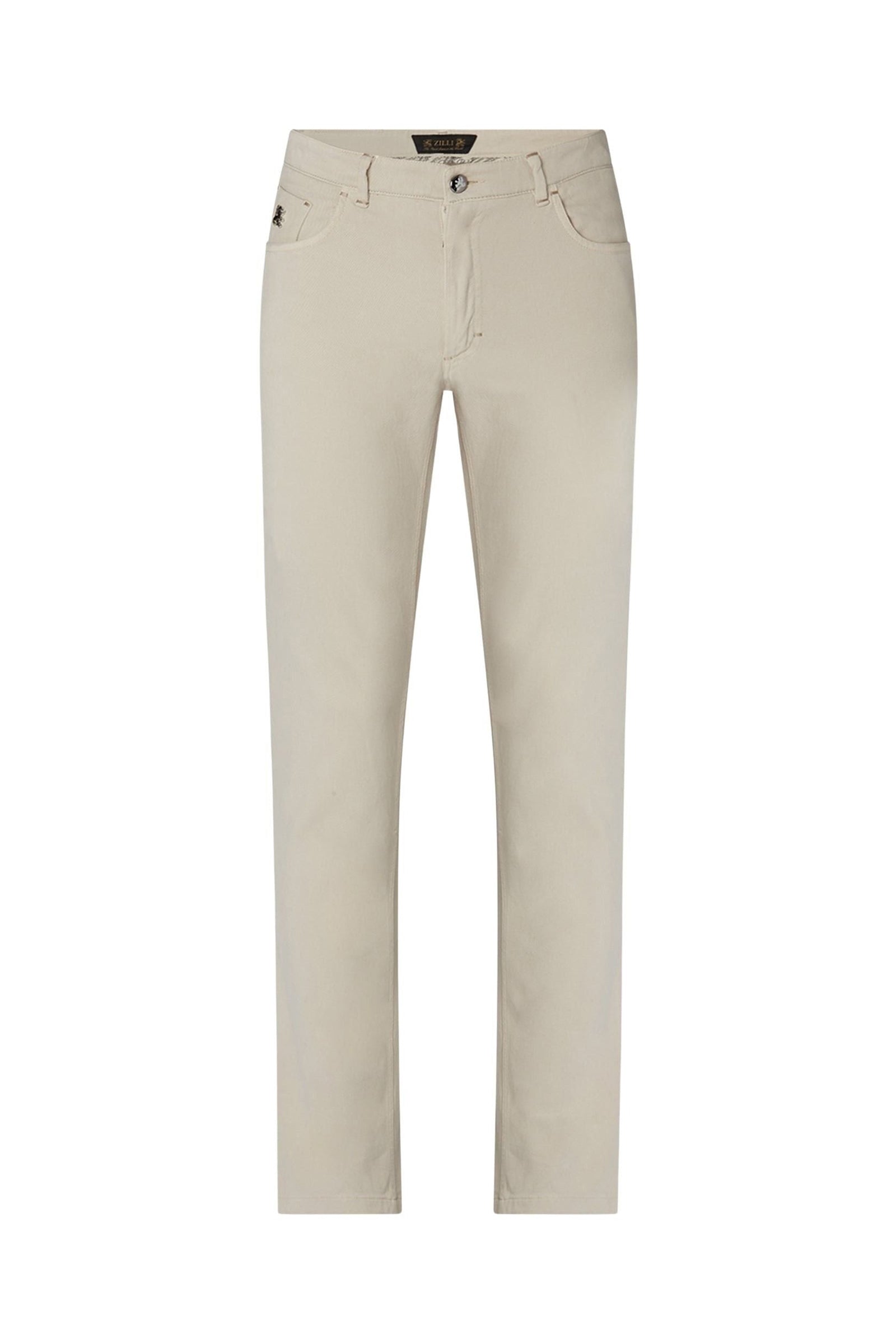 Pantalon chino à surpiqûres - Beige