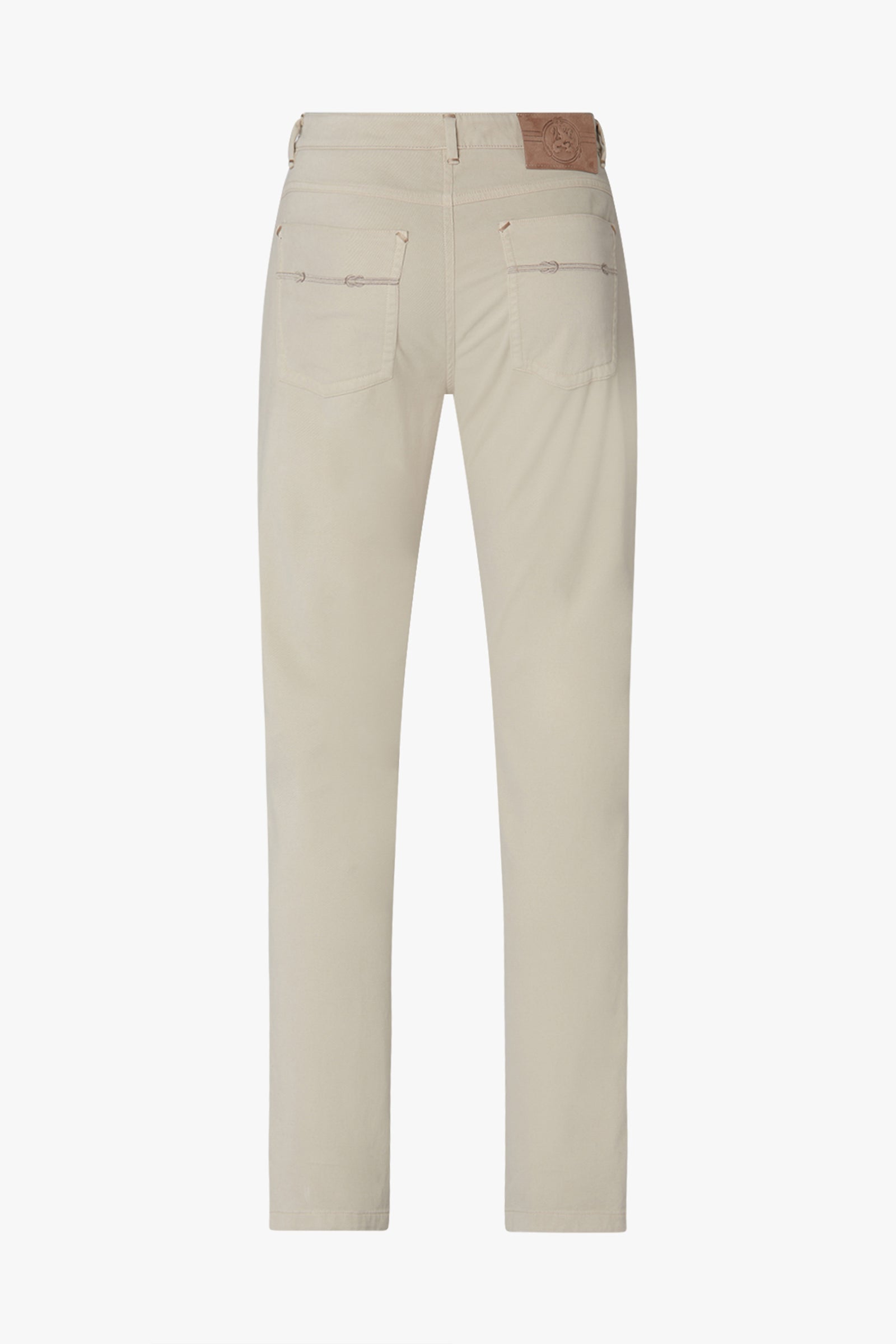 Pantalon chino à surpiqûres - Beige