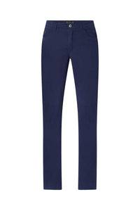 Pantalon chino à surpiqûres - Bleu