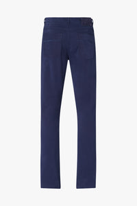 Pantalon chino à surpiqûres - Bleu