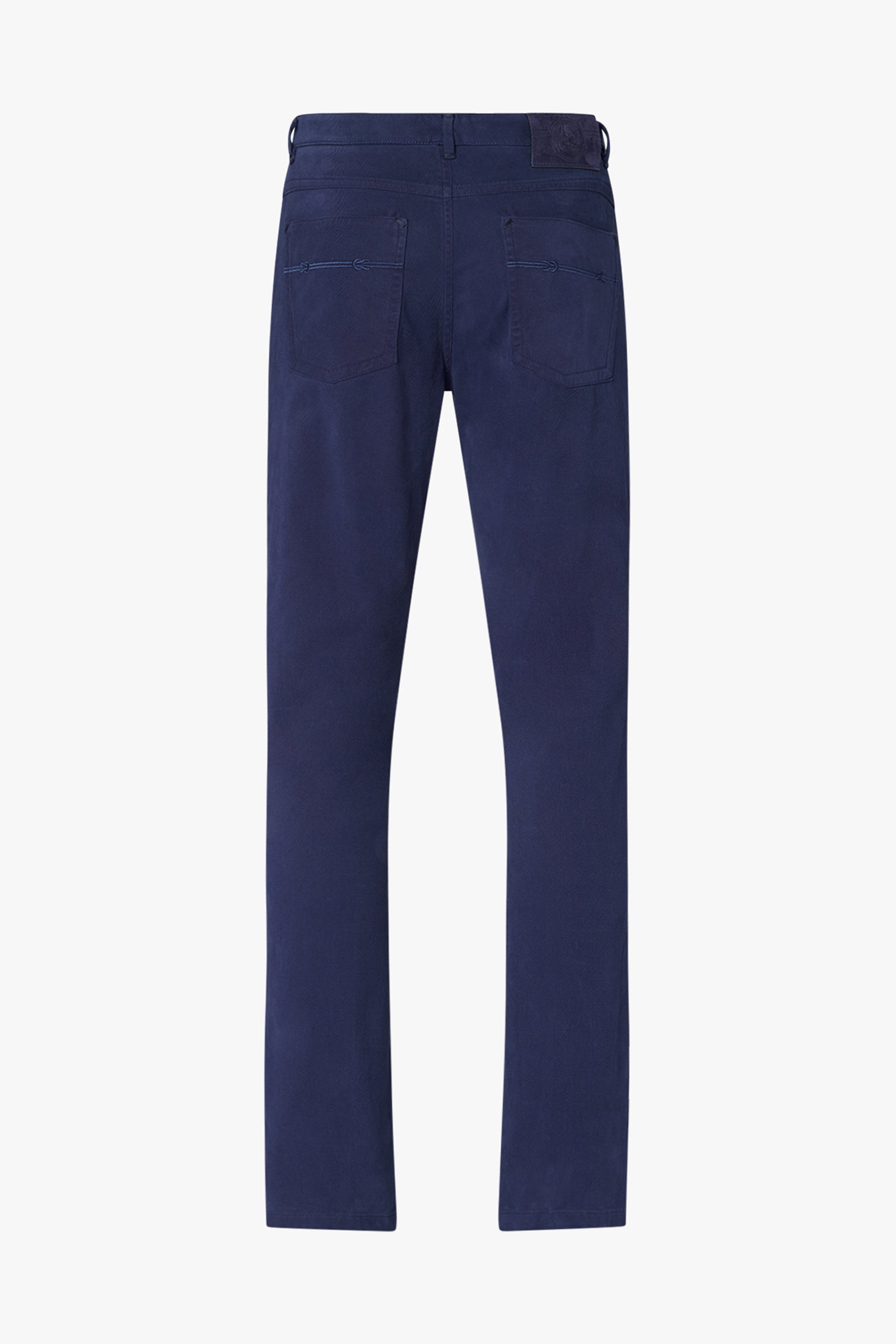 Pantalon chino à surpiqûres - Bleu