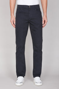 Pantalon droit à surpiqûres - Bleu