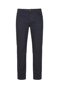 Pantalon droit à surpiqûres - Bleu