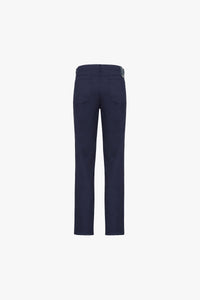Denim trousers with topstitching - Blue