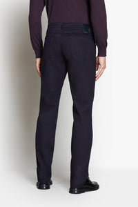Denim trousers with topstitching - Blue