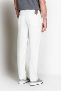 Straight-leg denim trousers - White