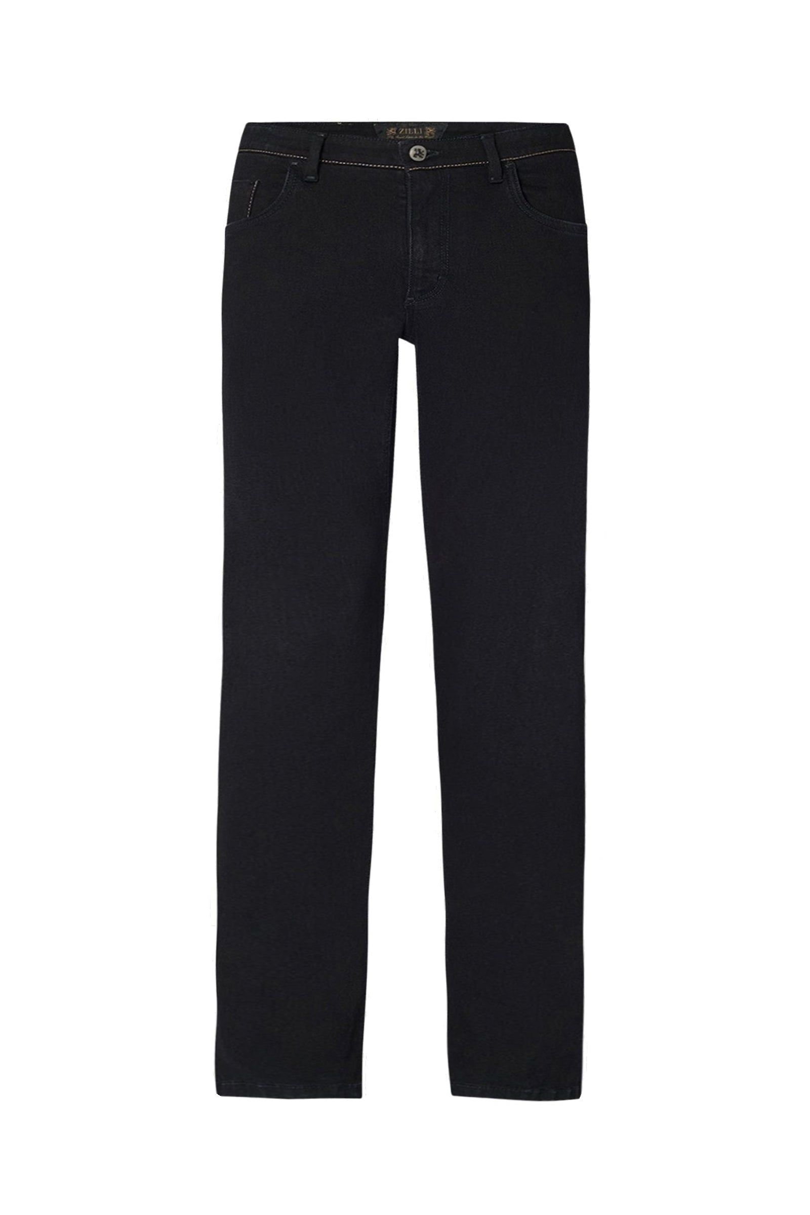 Jean coupe slim à broderie - Noir