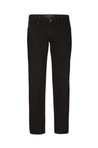 Straight jeans with topstitching - Black