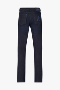 Jean à broderie sur poche arrière - Bleu